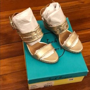 Jack Rogers Platinum Wedges